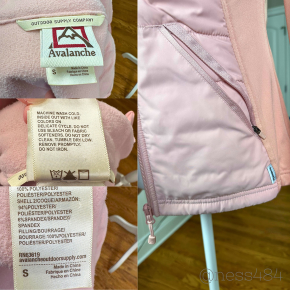 Women's Avalanche Jacket Size S Pink Full Zip - Picture 4 of 4